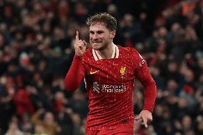 ng体育-麦卡利斯特在英超为利物浦攻入3粒禁区外进球，追平布莱顿时期